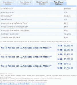 telcel planes iphone